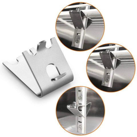 10 Pack Stainless Steel Freezer Shelf Clips For Refrigerator Replacement Buckles And Hooks With Zero Point Ninety Eight Inch Pitch