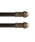 Adjustable Petite Bronze Cafe Curtain Rod Set Two Pack Built For Small Windows 28 To 48 Inches Lightweight Seven Sixteenth Inch Diameter