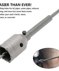 Front view of a 2-inch concrete hole saw with SDS-Plus shank and 202mm connecting rod