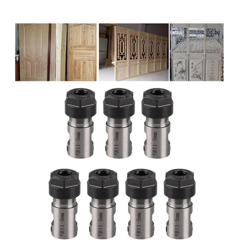 Seven Piece ER11 Spring Collets Set 1 To 7 mm With 5 mm Shaft Holder For CNC Milling Lathe Engraving Machine Self Release Design