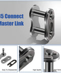 35 Connect Master Link for 65 Tooth Sprocket And 35 Chain With 140 Links Replacement Kit For Coleman Baja Mini Bikes