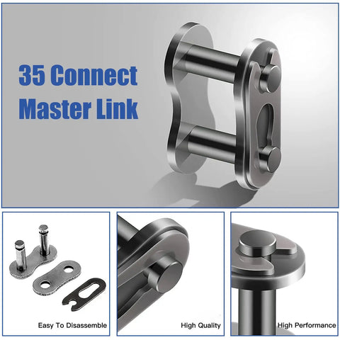 35 Connect Master Link for 65 Tooth Sprocket And 35 Chain With 140 Links Replacement Kit For Coleman Baja Mini Bikes