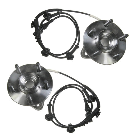 Two Piece Front Wheel Bearing And Hub Assembly Set For Ford Ranger 2000 2001 2002 4WD ABS And Mazda B Series B3000 B4000