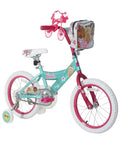 Barbie 16 Inch Girls Bike with fun stylish design, sturdy durable frame, and easy assembly for kids aged five to seven, side view