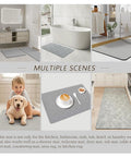 Diatomaceous Earth Bath Mat With Quick Dry Absorbent Foam in bathroom, kitchen, and as pet mat, non slip, large 60 by 84 inches.