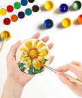 Sweet Unfinished Wood Circles For No Sweat Diy Crafting With Pack Of Thirty Six Three Inch Wooden Rounds For Paint Blank Stamps Engraving Supplies And Home Decor That Really Steals The Show, hand painting a flower on wood.
