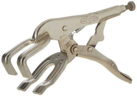 Heavy Duty Locking Pliers Welding Clamp, 9 Inch, Adjustable Pressure With Hex Key Thumb Screw, U Shaped Jaw, alloy steel