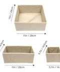 Totally Legit High Capacity Nonwoven Underwear And Sock Organizer Boxes with dimensions 11x11in and 5.7x5.7in, ideal for closet storage.