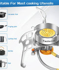 3900W Portable Windproof Camping Stove With Piezo Ignition Lightweight Propane Burner for diverse cookware use
