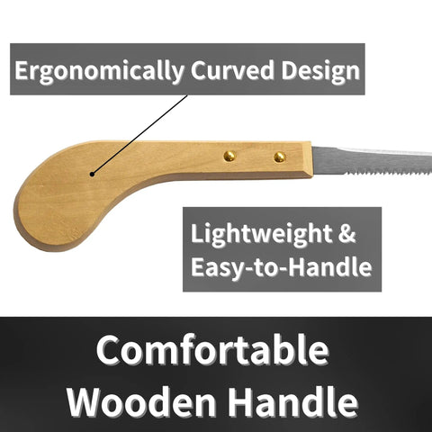 Japanese Style Keyhole Saw With Long Blade Crushing Through Wood Plywood Drywall And Gypsum Boards with ergonomic wooden handle.