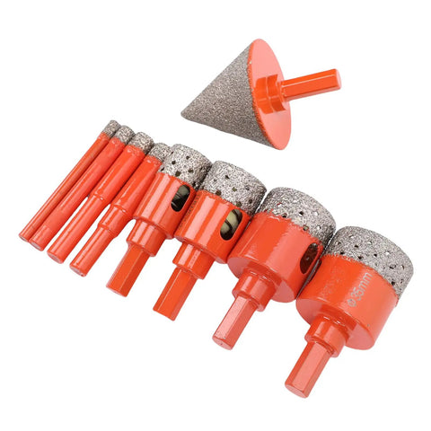 Durable Carbon Steel Marble Hole Saw Kit For Efficient Ceramic Glass Tile Drilling And Home Renovation Projects Featuring Heat Dissipation And Cool Sponge Design, 35mm set