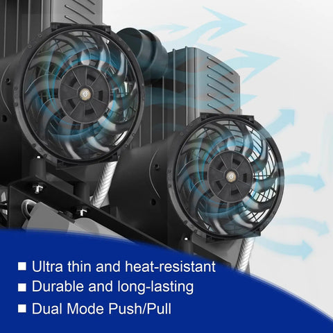 Slick 14 Inch Electric Radiator Cooling Fan Mount Kit With Beefy Brackets And Secure Tie Straps For Your Rig That Takes Out Summer Heat Like A Champion with durable fans.