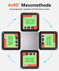 Badass Magnetic Digital Angle Gauge With Crisp Backlit Screen For Tough JobSites No Sweat Precision Inclinometer displays LCD.