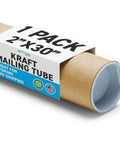 Solid As A Rock Kraft Mailing Tubes For Shipping And Storage Extra Strong Spiral Wound Design With Tight End Caps Made Right Here In Usa to protect posters, 2" x 30" size.