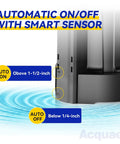 1/3 HP Submersible Water Pump 115V Auto On Off Sensor, 2160 GPH High Flow Sump Pump showing automatic sensor activation levels.