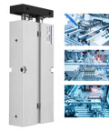 Double Rod Pneumatic Air Cylinder 20mm Bore 75mm Stroke Aluminum Alloy Double Acting Built Tough With Hard Oxidation Treatment