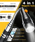 Ultimate Magnetic Pickup Tool Set With 15lb And 1lb Pickup Rods showing telescoping flashlight and 360 swivel inspection features