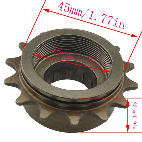 Bombproof Steel Road Freewheel 14T Bronze Sprocket, 61mm Outer Tooth Diameter, 34mm Thread Inner Diameter, 22mm Inner Hole, Fits 1/2 x 1/8 Chain, Single Speed Gear for Road Bikes, Durable Flywheel Cog for Easy Shifts and Tough Rides