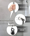 Two Pack 24 Inch Chrome Stainless Shower Grab Bars For Bathroom Safety And Stability No Slip 1.25 Inch Diameter Hand Rails