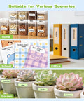 Slick Portable Bluetooth Label Maker With Included Tape, Compact Mini Label Printer for labeling jars, files, and plants.
