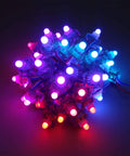 Cluster of WS2811 Individually Addressable RGB LED Pixel String 200 Pack 4 Inch Square, glowing in multiple colors