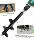 Drill Bit Adapter For Rotary Hammer Universal Earth Auger Converter Chuck For Garden Planting Heavy Duty DIY Steel