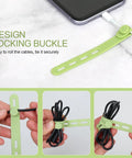 24 Piece Silicone Cable Ties Pack With Locking Buckles Reusable And Washable Adjustable Straps For Cable Management No Fuss