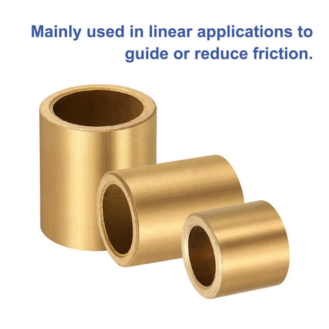 2 Pack Self-Lubricating Sintered Bronze Sleeve Bearings With 20mm Bore, 25mm Outer Diameter, And 12mm Length For Heavy-Duty, Low-Friction Performance In High-Temp Machinery, Tools, And DIY Projects, shown in line applications