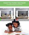 Comparison of stable LED lighting vs flickering, highlighting benefits for eyes; Dope E17 Intermediate Base LED Bulbs Pack Of 4 6W 60 Watt Equivalent Globe Style Ceiling Fan Light Bulbs 600 Lumens 5000K Daylight Non Dimmable Energy Efficient Indoor Lighting That Shines Bright