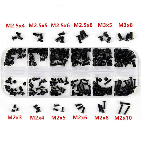 Laptop Screws Replacement Kit, 240 Pieces In M2, M2.5, M3 Sizes, Alloy Steel, assorted screws in plastic box