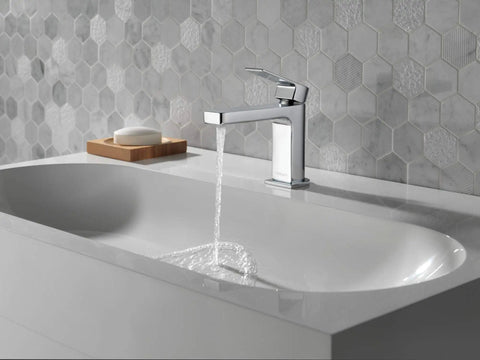 Handle Lavatory Faucet for Single Hole Install With Matte Black Finish, 1.0 GPM, WaterSense Certified, ADA Compliant on bathroom sink