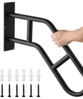 U Shaped Wall Mounted Outdoor Stair Handrail Built Dang Tough Anti Slip Stainless Steel Safety Rail with installation screws.