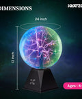 8 Inch Plasma Ball Lamp With Multicolor Nebula Lights And Thunder Lightning Effects Interactive Touch Responsive Glass Globe Plug In For Parties Home Decor STEM Projects Party Ready