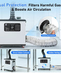 210W Solder Fume Extractor For DIY Soldering With 4 Stage Filtration And 212 CFM Beefed Up Suction Quiet 50dB Smoke Absorber