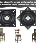 Heavy Duty Bar Stool Swivel Plate 6 Inch With Solid Ring Ball Bearings 400 Lbs Capacity Replacement Seat Parts
