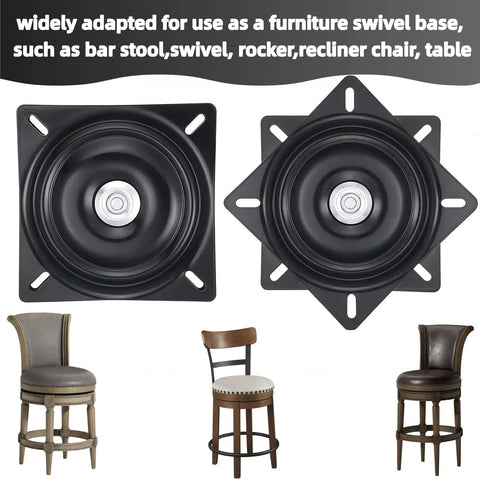 Heavy Duty Bar Stool Swivel Plate 6 Inch With Solid Ring Ball Bearings 400 Lbs Capacity Replacement Seat Parts