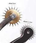 Two Pack Tracing Wheel and Pounce Wheel Set for Paper Perforation and Pattern Making, different wheel sizes of 4mm and 2.5mm