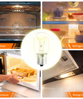 Microwave Light Bulb Replacement 125V 40W E17 Base for Whirlpool GE Kenmore LG Maytag Amana Over the Range Hood Microwave
