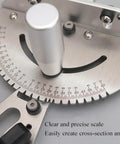 Precision Table Saw Miter Gauge With Repeat Cut Flip Stop Reliable Metal Fence for accurate angle measurements and cuts.