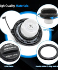 Plug And Play Direct Fit Gas Cap 31010 3L600 For Hyundai And Kia, premium aftermarket fuel tank cap, black, POM plastic material