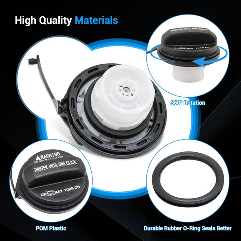 Plug And Play Direct Fit Gas Cap 31010 3L600 For Hyundai And Kia, premium aftermarket fuel tank cap, black, POM plastic material