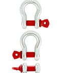 Heavy Duty Half Inch Anchor Shackles Alloy Screw Pin Forged Carbon Steel Ten Pack D Ring Shackles Two Ton 4400 Lbs Working Load Limit Built Tough For Rigging Lifting And Towing with red screw pin