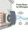 Self Adhesive Soundproof Foam Boards For Ac Compressor Units With Thick Sponge Noise Reduction Blanket For Outdoor Ac Soundproofing, shown installed on an AC unit.