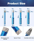 Amazon 9-piece dry diamond drill bit set for tile and glass, 6–12 mm blue-coated bits