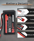 2 Pack 7.4V 3000mAh LiPo RC Battery Set With 2 USB Chargers And Strap For Brushless RC Cars, Trucks, And Boats details