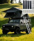 Heavy Duty Roof Rack Mounting Kit With 28 Piece Hardware Set For Rooftop Tents on SUV in a grassy landscape, includes stainless blocks
