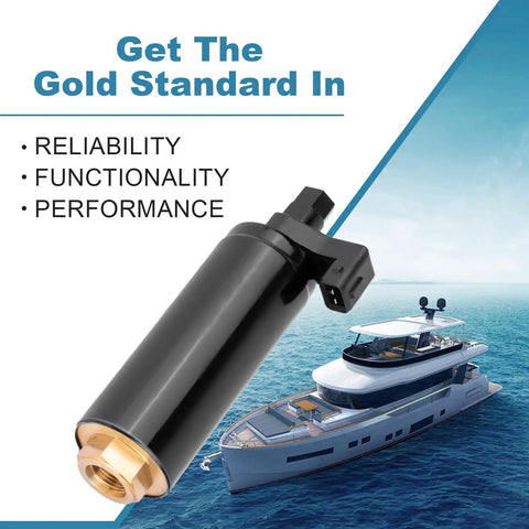 Low Pressure Marine Fuel Pump Replacement for Volvo Penta OMC Mercruiser Stern Drives with yacht and performance text