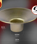 Reusable Metal Candlestick Liners With Drip Guards And Safety Pin Secures Candles Upright, Nickel Plated Bobeches shown close-up