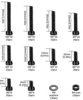 Metric M4 Hex Socket Head Cap Screws Bolts Nuts And Washers Assortment Kit with various sizes displayed in black oxide finish.