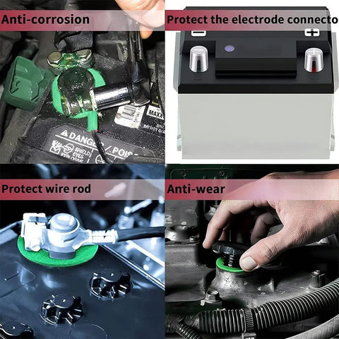 10 Pack Car Battery Post Terminal Shims And Washers Kit For Top Post Ends Repair With 12 Washers And 10 Lead Gaskets in use